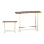 Sofabord Sort Gylden Krystal Metal (33 x 77 x 110 cm) - Kategori: 4 Sofabord Sort Gylden Krystal Metal (33 x 77 x 110 cm)
