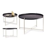 Sofabord Sort Hvid Metal (76,5 x 46 x 76,5 cm) - Kategori: 4 Sofabord Sort Hvid Metal (76,5 x 46 x 76,5 cm)