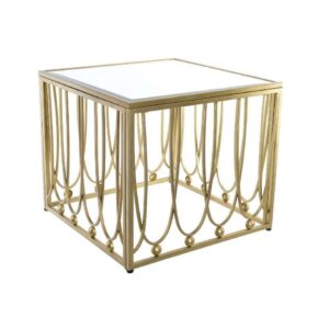 Sofabord Spejl Gylden Metal MDF (57 x 57 x 52 cm)