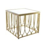 Sofabord Spejl Gylden Metal MDF (57 x 57 x 52 cm)