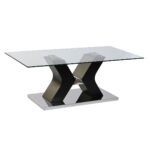 Sofabord Træ 120 x 60 x 45 cm Hærdet glas Træ MDF - Kategori: 4 Sofabord Træ 120 x 60 x 45 cm Hærdet glas Træ MDF
