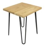 Sofabord i egetræ og metal Flere varianter – 60x60x47 cm / Olieret - Kategori: 4 Sofabord i egetræ og metal Flere varianter - 60x60x47 cm / Olieret
