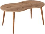 Sofabord i harmonisk form, japandi-look, 42x90x41 cm, naturfarvet - Kategori: 4 Sofabord i harmonisk form, japandi-look, 42x90x41 cm, naturfarvet