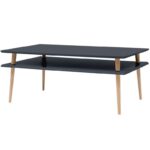 Sofabord i træ med hylde 110x70x45 cm Flere varianter – Blå - Kategori: 4 Sofabord i træ med hylde 110x70x45 cm Flere varianter - Blå