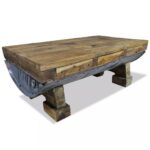 Sofabord massivt genbrugstræ 90 x 50 x 35 cm - Kategori: 4 Sofabord massivt genbrugstræ 90 x 50 x 35 cm