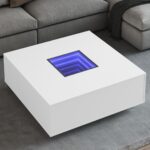 Sofabord med Infinity LED-lys 100x100x40 cm hvid - Kategori: 4 Sofabord med Infinity LED-lys 100x100x40 cm hvid