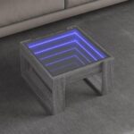 Sofabord med Infinity LED-lys 50x53x30 cm grå sonoma-eg - Kategori: 4 Sofabord med Infinity LED-lys 50x53x30 cm grå sonoma-eg
