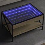 Sofabord med Infinity LED-lys 70x50x38 cm sonoma-eg - Kategori: 4 Sofabord med Infinity LED-lys 70x50x38 cm sonoma-eg