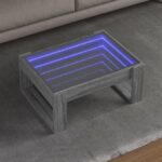 Sofabord med Infinity LED-lys 70x53x30 cm grå sonoma-eg - Kategori: 4 Sofabord med Infinity LED-lys 70x53x30 cm grå sonoma-eg