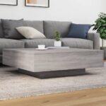 Sofabord med LED-lys 100x100x31 cm grå sonoma-eg - Kategori: 4 Sofabord med LED-lys 100x100x31 cm grå sonoma-eg