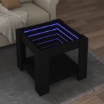 Sofabord med LED-lys 53x53x45 cm konstrueret træ sort - Kategori: 4 Sofabord med LED-lys 53x53x45 cm konstrueret træ sort