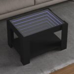 Sofabord med LED-lys 73x53x45 cm konstrueret træ sort - Kategori: 4 Sofabord med LED-lys 73x53x45 cm konstrueret træ sort