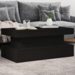 Sofabord med LED-lys 90x50x40 cm sort - Kategori: 4 Sofabord med LED-lys 90x50x40 cm sort