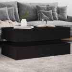 Sofabord med LED-lys 90x50x40 cm sort - Kategori: 4 Sofabord med LED-lys 90x50x40 cm sort