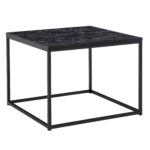 Sofabord med marmorlook, 60x60x45 cm, sort - Kategori: 4 Sofabord med marmorlook, 60x60x45 cm, sort
