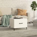 Sofabord med metalben 50x50x40 cm hvid - Kategori: 4 Sofabord med metalben 50x50x40 cm hvid