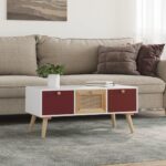 Sofabord med skuffer 80x40x35,5 cm konstrueret træ - Kategori: 4 Sofabord med skuffer 80x40x35,5 cm konstrueret træ