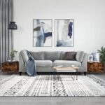 Sofaborde 2 stk. 50x50x40 cm konstrueret træ røget egetræsfarve