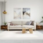 Sofaborde 2 stk. 50x50x40 cm konstrueret træ røget egetræsfarve - Kategori: 4 Sofaborde 2 stk. 50x50x40 cm konstrueret træ røget egetræsfarve