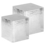 Sofaborde 2 stk. aluminium sølvfarvet - Kategori: 4 Sofaborde 2 stk. aluminium sølvfarvet