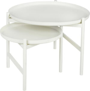 Turner table, Sofabord, hvid, H50x40 cm, jern