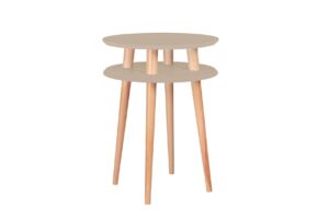 UFO Sidebord diameter 45cm x H 61cm Brun Beige