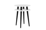 UFO Sidebord diameter 45cm x H 61cm Hvide sorte ben - Kategori: 4 UFO Sidebord diameter 45cm x H 61cm Hvide sorte ben