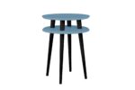 UFO Sidebord diameter 45cm x H61cm Blide blå / sorte ben - Kategori: 4 UFO Sidebord diameter 45cm x H61cm Blide blå / sorte ben