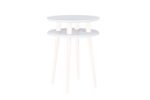 UFO Sidebord diameter 45cm x højde 61cm – Hvid bordplade / hvide ben - Kategori: 4 UFO Sidebord diameter 45cm x højde 61cm - Hvid bordplade / hvide ben