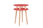 UFO Sidebord diameter 45cm x højde 61cm – Living Coral / hvide Ben - Kategori: 4 UFO Sidebord diameter 45cm x højde 61cm - Living Coral / hvide Ben