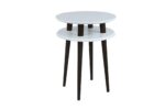 UFO Sidebord diameter 45cm x højde 61cm – Lysegrå/sorte ben - Kategori: 4 UFO Sidebord diameter 45cm x højde 61cm - Lysegrå/sorte ben