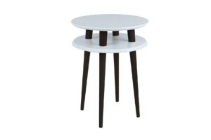 UFO Sidebord diameter 45cm x højde 61cm - Lysegrå/sorte ben