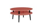 UFO Sofabord Diam 70cm x Højde 35cm Antik Pink Sorte Ben - Kategori: 4 UFO Sofabord Diam 70cm x Højde 35cm Antik Pink Sorte Ben