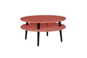UFO Sofabord Diam 70cm x Højde 35cm Antik Pink Sorte Ben