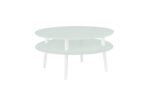 UFO Sofabord Diam 70cm x Højde 35cm Fleeting Mint Hvide Ben