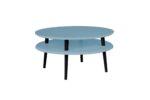 UFO Sofabord Diam 70cm x Højde 35cm Gentle Blue Sorte Ben - Kategori: 4 UFO Sofabord Diam 70cm x Højde 35cm Gentle Blue Sorte Ben