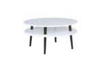 UFO Sofabord Diam 70cm x Højde 35cm – Hvid / Sorte Ben - Kategori: 4 UFO Sofabord Diam 70cm x Højde 35cm - Hvid / Sorte Ben