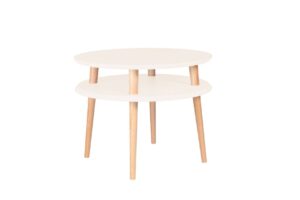 UFO Sofabord diameter 57cm x H 45cm Kridthvid