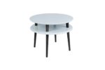UFO Sofabord diameter 57cm x H 45cm – Lysegrå/Sorte ben - Kategori: 4 UFO Sofabord diameter 57cm x H 45cm - Lysegrå/Sorte ben