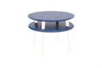 UFO Sofabord diameter 57cm x H 45cm – Marineblå / Hvide ben - Kategori: 4 UFO Sofabord diameter 57cm x H 45cm - Marineblå / Hvide ben