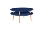 UFO Sofabord diameter 70cm x højde 35cm – Marineblå / Hvide ben - Kategori: 4 UFO Sofabord diameter 70cm x højde 35cm - Marineblå / Hvide ben