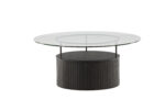 VENTURE DESIGN Bovall Sofabord – Sort / Klart glas ?90 - Kategori: Sofa 4 VENTURE DESIGN Bovall Sofabord - Sort / Klart glas ?90