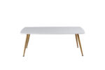 VENTURE DESIGN Plaza sofabord, rektangulær – hvid MDF og natur stål (120×70) - Kategori: 4 VENTURE DESIGN Plaza sofabord, rektangulær - hvid MDF og natur stål (120x70)