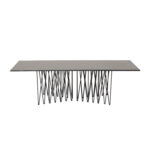 VENTURE DESIGN Stone sofabord, rektangulær - sort kunstig sten og metal (140x60)