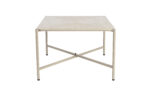 WHITE LABEL LIVING Marcio sofabord, kvadratisk - beige MDF og metal (40x40)