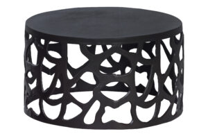WOOOD EXCLUSIVE Jasper sofabord, rund - sort aluminium (Ø64)
