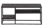 WOOOD Febe sofabord, m. 2 hylder – sort støbt metal (90×45) - Kategori: 4 WOOOD Febe sofabord, m. 2 hylder - sort støbt metal (90x45)