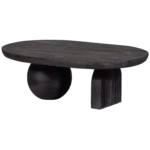 WOOOD Steppe sofabord, oval – sort mangotræ (110×72) - Kategori: 4 WOOOD Steppe sofabord, oval - sort mangotræ (110x72)