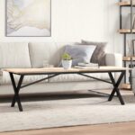 vidaXL bordben til sofabord 140x30x43 cm X-stel støbejern - Kategori: 4 vidaXL bordben til sofabord 140x30x43 cm X-stel støbejern