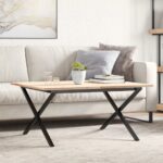 vidaXL bordben til sofabord 80x70x43 cm X-stel støbejern - Kategori: 4 vidaXL bordben til sofabord 80x70x43 cm X-stel støbejern